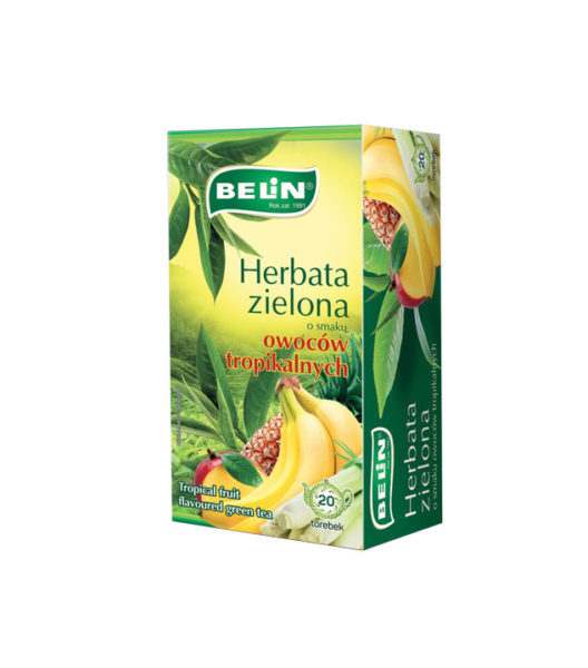 Herbata zielona o smaku owoców tropikalnych